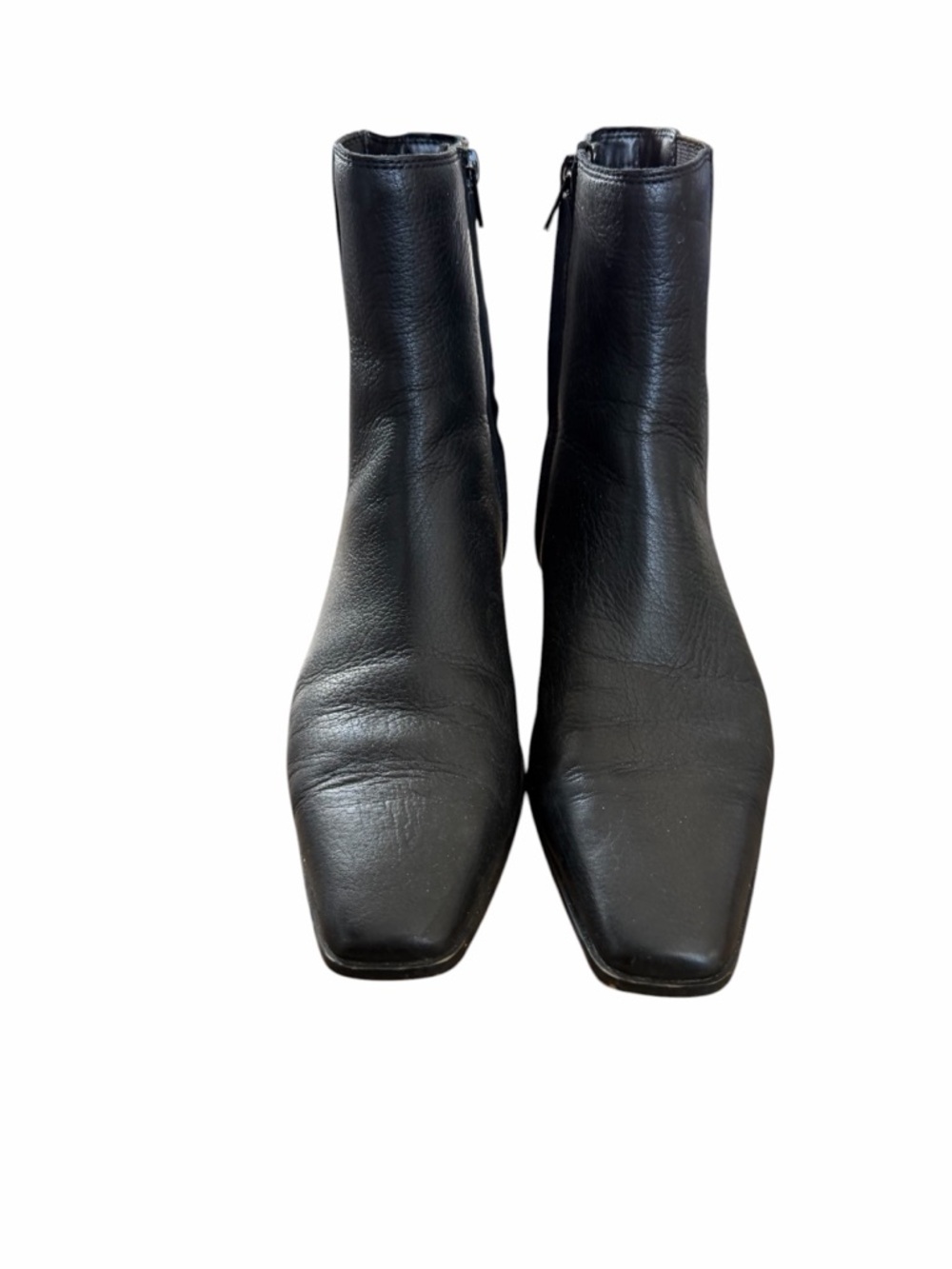 Black Leather Ankle Boots - Picture 3 of 7